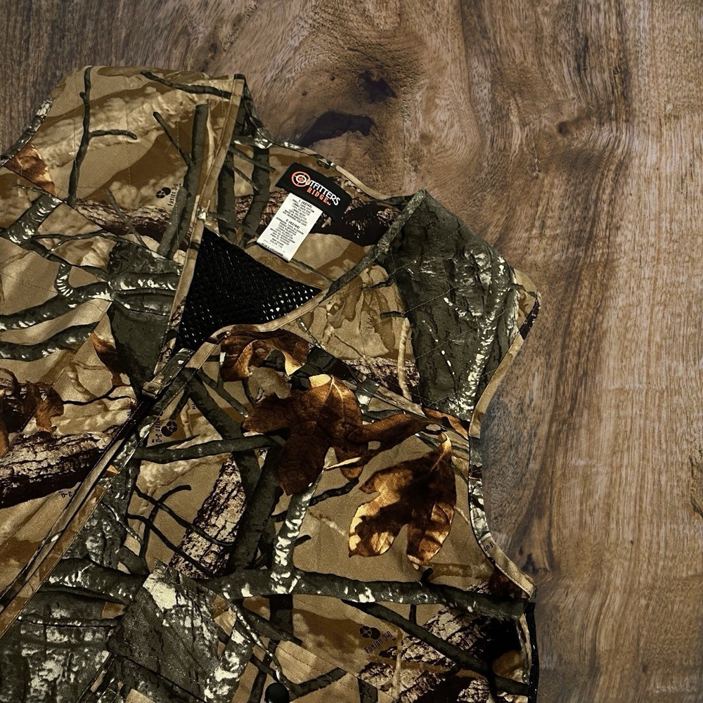 Outfitters Ridge Camo Hunting Vest Men's Large Mesh Back Pockets Zipper Outdoor - Picture 2 of 4